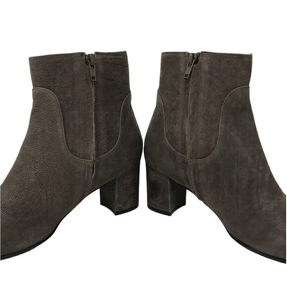 NEW Grigiarancio Women's Ankle Boots Booties Brown Leather Mid High Zip Italy 6 - Picture 3 of 8